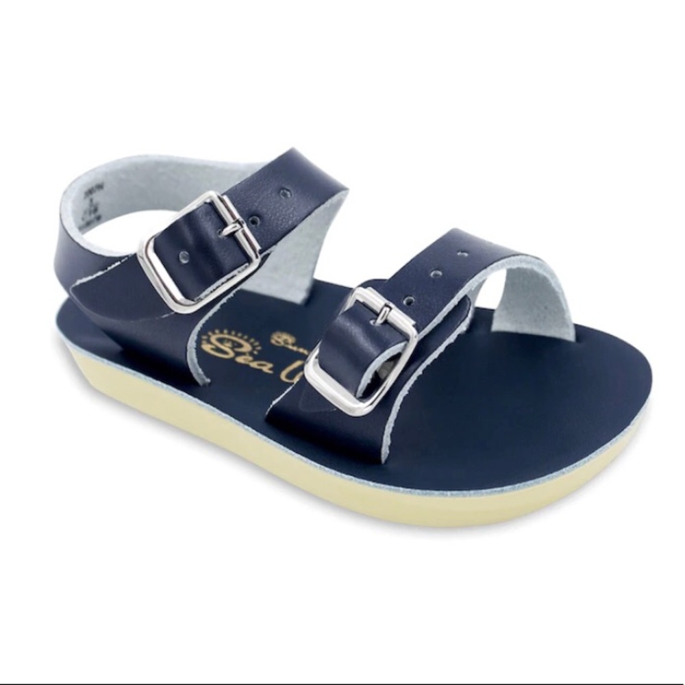 Navy Toddler Saltwater Sandals